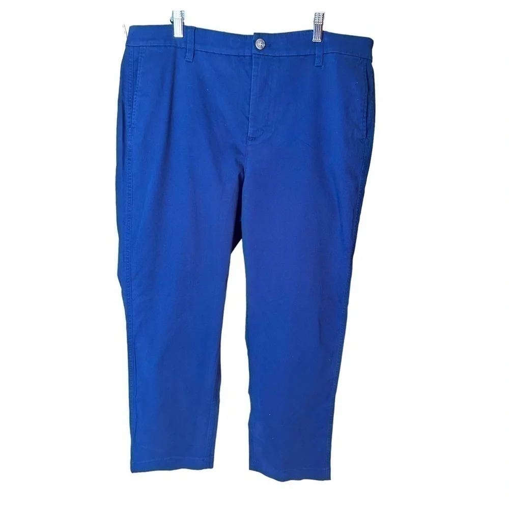 J Crew Navy Blue Petite 12 High Rise Girlfriend Chino Pants